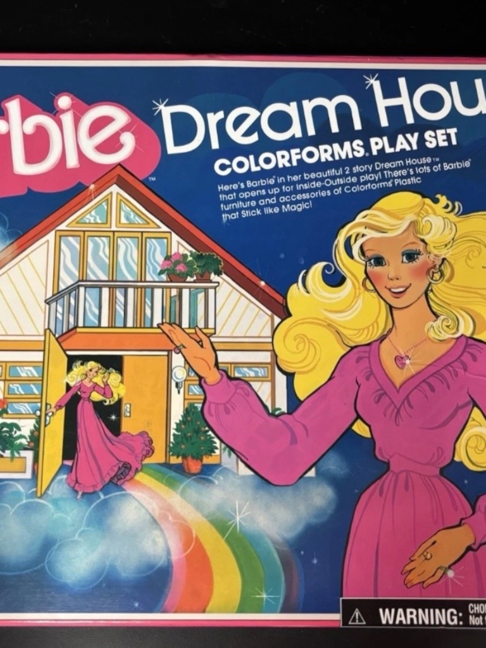 Vintage Colorforms Barbie Dream House Play Set Classic Re-Play Edition